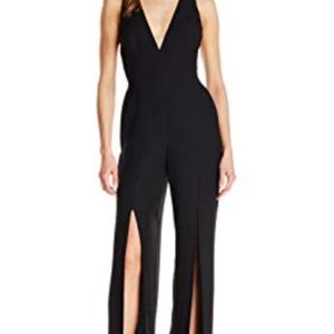 Halston Heritage Deep V Neck Jumpsuit w/slits